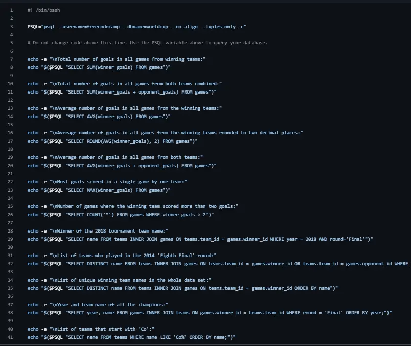 Proyectos SQL y Bash – freeCodeCamp 3